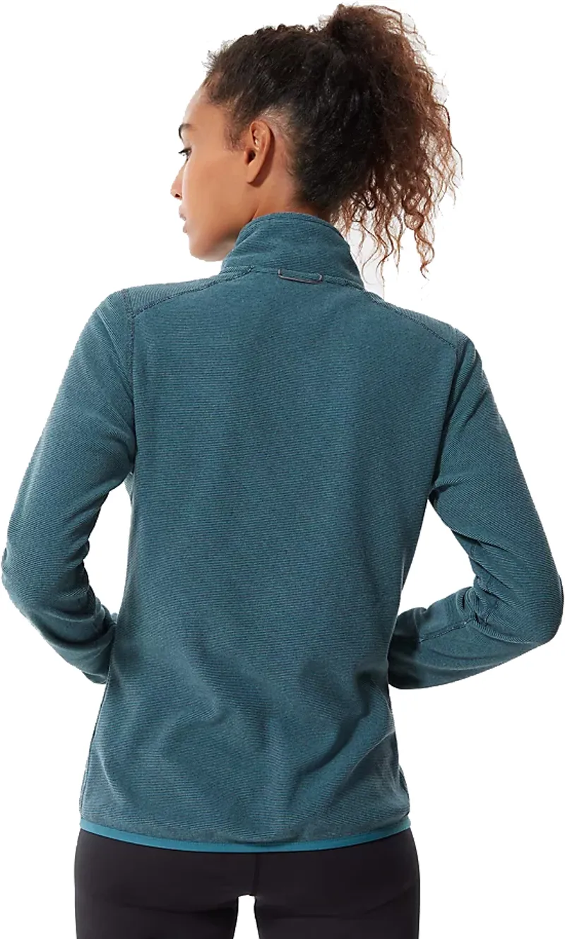 The North Face Womens 100 Glacier Full Zip Fleece - Mallard Blue - Aviator Navy Stripe-3